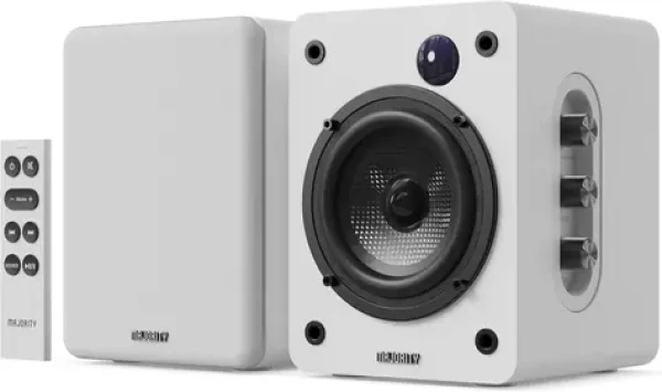 Majority D50X Bookshelf biela / Reproduktory / 2.0 / 60W / Bluetooth 5.3 / AUX (5056444113849)