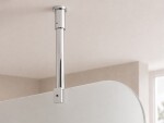 CERANO - Sprchová zástena Walk-in Orbis Top Round - Ľavá - 8 mm - guľatá vzpera - chróm, mliečne sklo - 140x200 CER-682321
