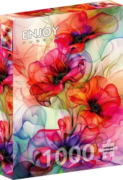 ENJOY Puzzle Pestrofarebné kvetinové vlny