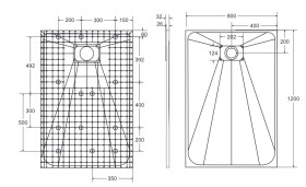 BESCO - Obdĺžniková sprchová vanička VEXO - čierna - Farba - Čierna , Nožičky k vani - Bez nožičiek, Rozmer A - 120, Rozmer B - 80 VEXOOBD1280B