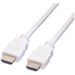 Value HDMI prepojovací kábel Zástrčka HDMI-A, Zástrčka HDMI-A 3.00 m biela 11.99.5703 4K UHD, tienený HDMI kábel; 11.99.5703