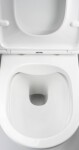 DEANTE - Okrúhla biela WC misa, so sedadlom, bez okraja CGRD6ZPW
