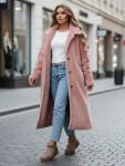 Dámsky zimný kabát Teddy Fur long pink FashionStreet NY0751z XL