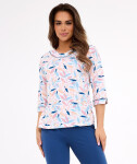 Cornette 732/452 Amelia 2 3/4 M-2XL dámske pyžamo white-marine XL