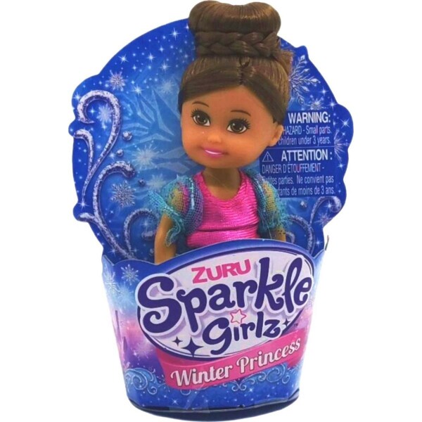 Zúru Princezná zimné Sparkle Girlz malá v kornútku Hnedé vlasy