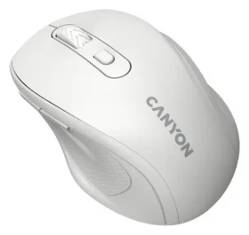 Canyon OnClick 20 biela / Optická bezdrôtová myš / tichá / 1600 dpi / 6 tlačidiel / 2,4 GHz (CNE-CMSW20W)