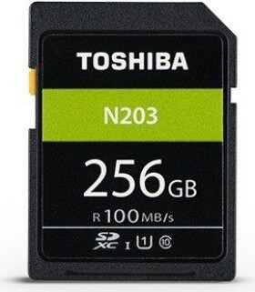 Toshiba High Speed N203 SDXC 256GB / U1 / UHS-I / Class 10 / čítanie: až 100MBs (THN-N203N2560E4)