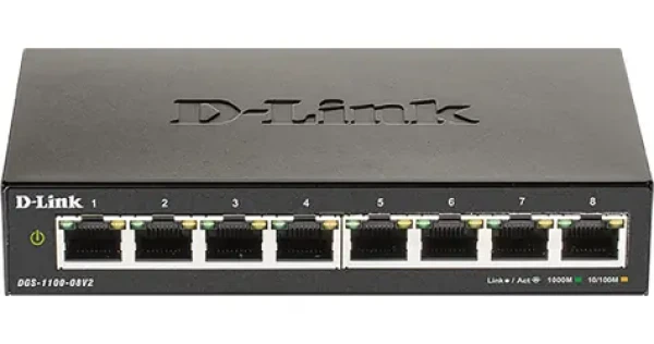 D-Link DGS-1100-08V2 / Switch / 8x Gigabit RJ45 / SMART managed / fanless (DGS-1100-08V2/E)