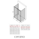 CERANO - Trostenný sprchovací kút Varone LINE UL/P - 6 mm - chróm, mliečne sklo - 90x80 - posuvný CER-DY505-9104