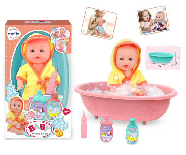 Mamido Mamido Bábika bábätko s vaničkou Baby Sweet Love MT1592