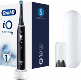 Oral-B iO Series 6 Black Onyx / Elektrická zubná kefka / magnetické iO / 5 režimov / AI / OLED (445111)