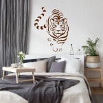 Veselá Stena Samolepka Tiger indický Farba: ružová, Veľkosť: 80 x 82 cm