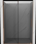 MEXEN/S - Velár posuvné sprchové dvere 140, grafit, ružové zlato 871-140-000-41-60
