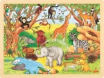 GOKI Drevené puzzle Afrika