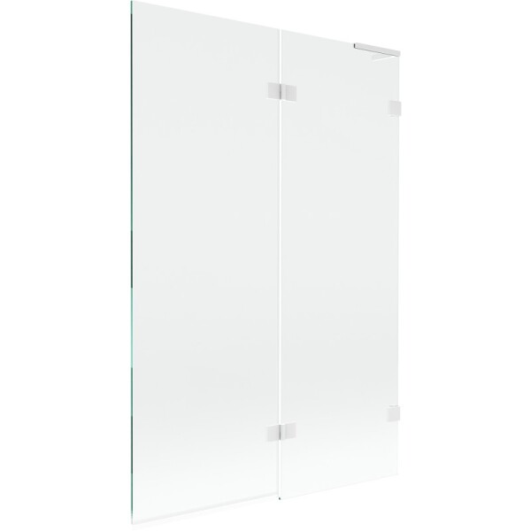 MEXEN/S - Lunar L vaňová zástena 2-krídlová pravá 120 x 150, transparent, biela 897L-120-100-20-00-P