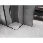 MEXEN/S - Velar Duo sprchovací kút, posuvné dvere 90 x 90, dekor, čierna 871-090-090-32-70
