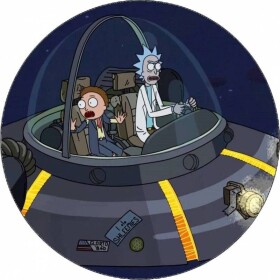 Jedlý papier „Rick a Morty“ vo vesmírnej lodi, 19,5 cm - Pictu Hap