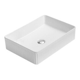 MEXEN - Grovo umývadlo na dosku reliéf 50 x 34, biela 22305000