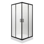 KERRA - Sprchovací kút s vaničkou Soho SQ 90 (čierny) 5907548118813
