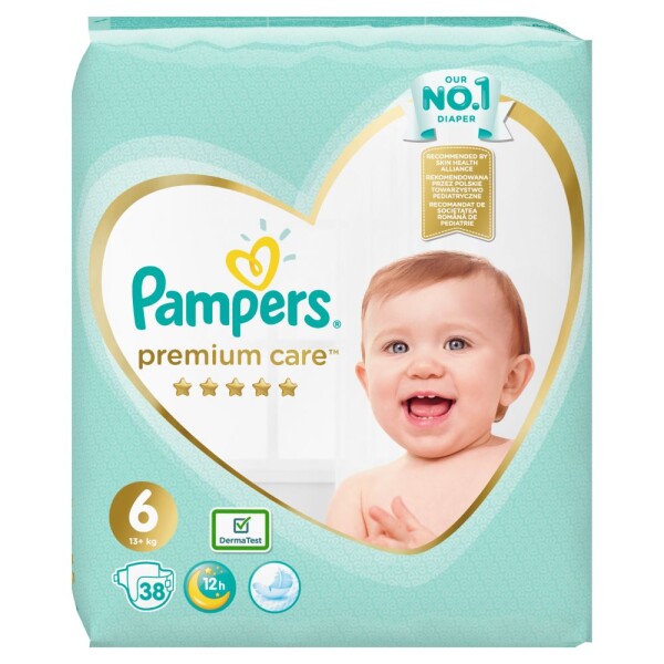 Pampers Premium Care Value Pack Extra Large (38 ks) / Plienky / Veľkosť 6 (13+ kg) (8001841105130)