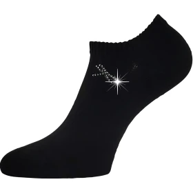 LONKA Ponožky dámské elegantní FLITANA 01 s kamínky ČERNÉ (3 páry) 35-38 126882