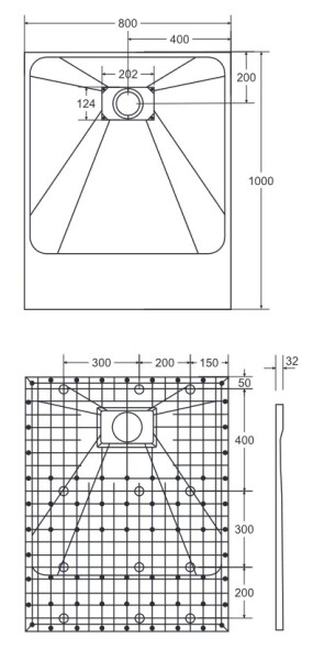 BESCO - Obdĺžniková sprchová vanička VEXO - biela - Farba - Biela, Nožičky k vani - Bez nožičiek, Rozmer A - 100 cm, Rozmer B - 80 cm VEXOOWD1080W