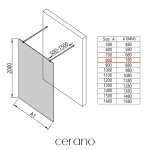 CERANO - Sprchová zástena Walk-in Onyx Duo Ľ/P - 8 mm - hranatá vzpera - zlatá, ryhované sklo - 80x200 CER-8050BD1939