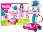 Majlo Toys detský lekársky vozík EKG so svetlom a zvukmi ružový