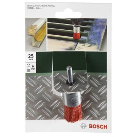 Bosch Accessories Kefová kefa na vrtáky - nylonový drôt s korundovým brusivom K80, priemer 25 mm = 25 mm Ø drieku 6 mm 2609256540 1 ks; 2609256540