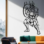 Veselá Stena Samolepka Viking Farba: hnědá, Veľkosť: 60 x 31 cm