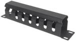 Intellinet Panel pre správu káblov 10" čierna / Panel pre správu káblov / 1U / s krytom / plast (714853)