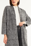 Monnari Kabáty Kabát kockovaným vzorom šedý