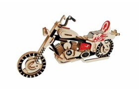 Woodcraft Drevené 3D puzzle Motorka HD I