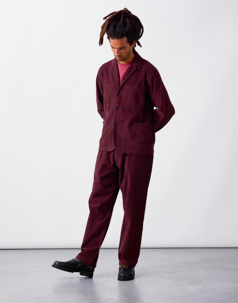 Service Works Fine Cord Part-Timer Pants Burgundy M