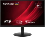 24" ViewSonic VA2408-HDJ čierna / Monitor / IPS / 1920 x 1080 / 100 Hz / 5ms / 250 cd/m2 / HDMI + DP + VGA / Pivot / VESA (VA2408-HDJ)