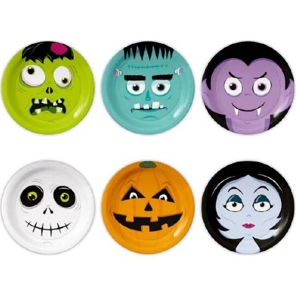 Papierový tanier haloween monštrum 18cm 6ks Party Pal Party Pal