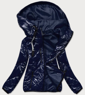 Tmavě modrá prošívaná bunda s kapucí model 15788625 - S'WEST Barva: odcienie niebieskiego, Velikost: XXL (44)