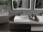 MEXEN - Poli umývadlo na dosku liaty mramor 60 x 48, biela 23026001