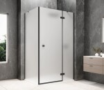 POLYSAN - GLOBE BLACK obdĺžniková sprchová zástena 900x1000, matné sklo, pravé GB1090-3415MRB