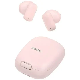 USAMS ID25 ružová / Bezdrôtové slúchadlá do uší / Bluetooth 5.3 / 30 mAh + 230 mAh (BHUID04)