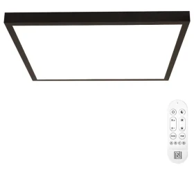 Immax NEO LITE FRAME SMART čierna / Stropné svietidlo / 60×60 cm / IP44 / CCT / TUYA / Wi-Fi (07279L)