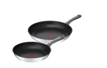 TEFAL Daily Cook G7132S55 Sada panvíc 24/28 cm / Nerezová oceľ / Titánový nepriľnavý povrch / Do rúry aj umývačky (G7132S55)