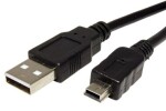 OEM USB kábel USB 2.0 USB-A - Mini-B 1.5m / šedá (OEM_USB_Amn_15s)