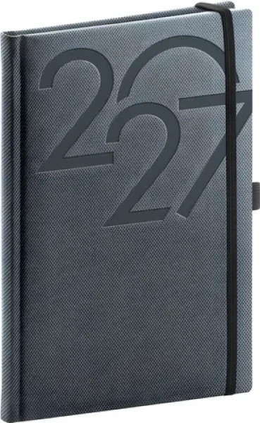 NOTIQUE Týždenný diár AJAX 2027 čierny / 15 × 21 cm