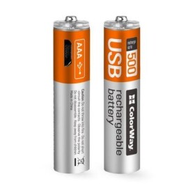 Colorway nabíjacia batéria AAA / 400 mAh / Li-Pol / 1.5 V / 500 cyklov / microUSB / 2 ks (CW-UBAAA-01)