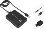 Conceptronic USB-Hub 4-Port 3.0 ->4x3.0 m.Netzteil sw