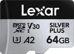Lexar Professional SILVER PLUS microSDXC 64GB / čítanie: 205MBps / zápis: 150MBps / UHS-I (LMSSIPL064G-BNANG)