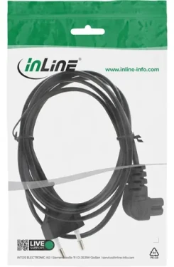 InLine 16653X čierna / Napájací kábel / CEE7/16 - C7 (Euro8) / 2 m