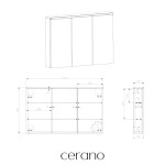 CERANO - Kúpeľňová zrkadlová skrinka s LED osvetlením Avia - dub medový - 115x70x16,5 CER-661915