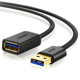 Ugreen US129 čierna / Predlžovací kábel / USB-A (M) - USB-A (F) / USB 3.0 / 2 m / 5 Gbit/s (10373B)